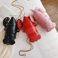 Cute Fashion Lobster Style Crossbody Mini Bag  Pu Leather Girl's Chain Purses and Handbags Women Shoulder Bag Clutch Bag 2021 2
