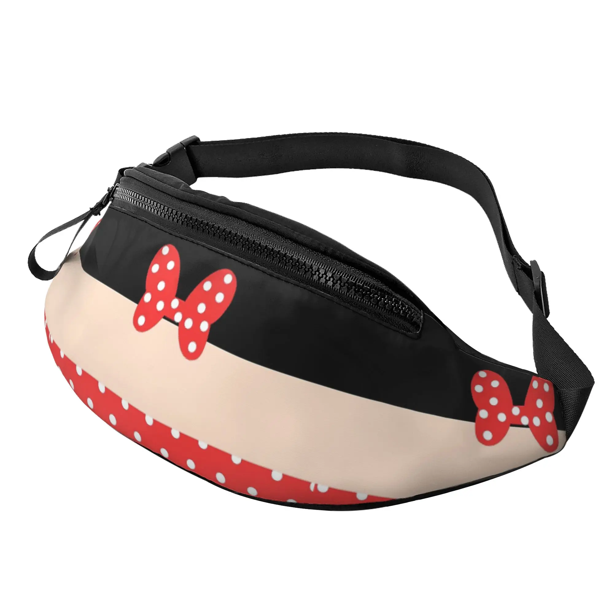 

Bow Crossbody Fanny Pack Belt Bag with Zipper Hand-free Waist Bag Gifts for Sports Festival Workout Traveling Running Casual