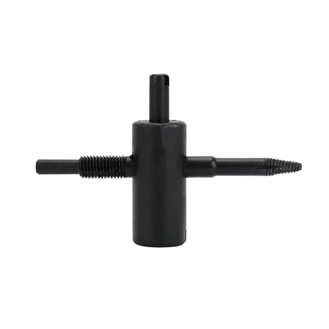 1pc Four Way Tire Valve Repair Tool Re-threading Threads of Tyre Valve Stem Core Removal Tool 4-in-1 Tire Nipple Fixing Tool 1