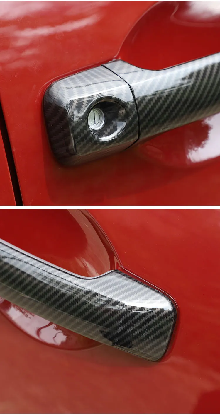 ألياف الكربون غطاء مقبض الباب لتويوتا سيكويا XK60 2008 ~ 2022 اكسسوارات السيارات الخارجية ملصق الكسوة 2017 2018 2019 2020 2021