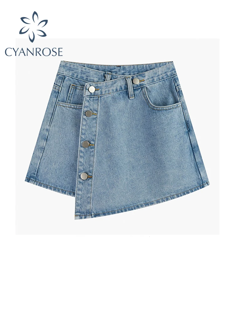 

Women Summer Shorts Skirt Y2k Blue High Waist Streetwear Casual Wide Shorts Korean Style Harajuku Vintage Cute Short Pants 2023