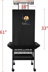Large Black Breathable Bird Cage Blackout Cover (61in)