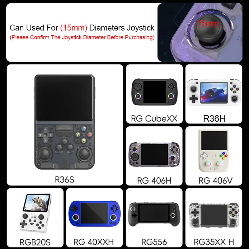 2pc Thumb Stick Grip Cap For R36S RG35XX H R36H Retroid