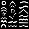 V-shaped White French Manicure Strip Wavy Line Nail Art Form Fringe Tip Guides Sticker DIY Nails Line Auxiliary Decoration Tools 6