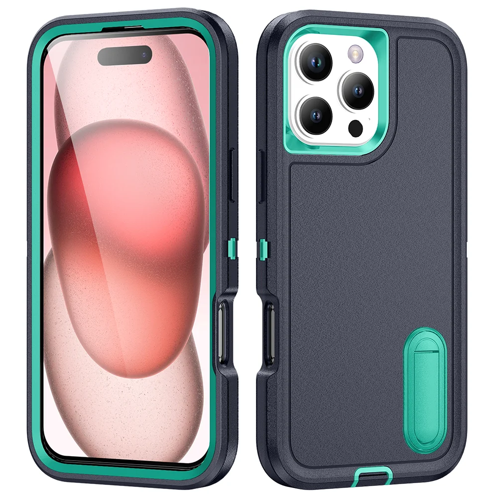 Dual-Layer Military Grade Protective Armor Case with Kickstand