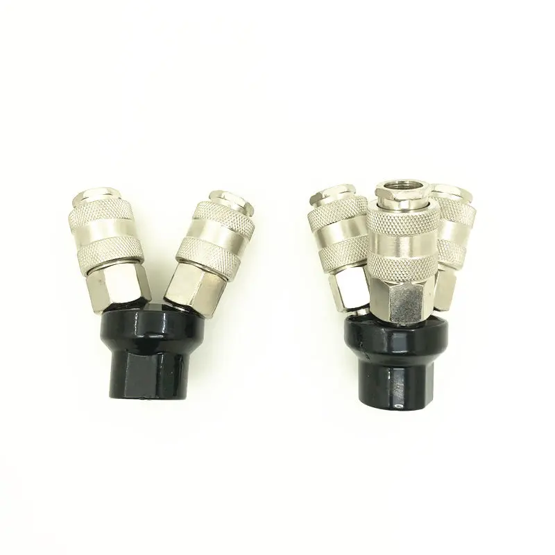 2/3 Outlet Pneumatic Fitting 1/4'' European Type Quick Couplers Air Compressor Accessories Air Gas Distributor