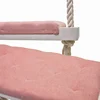INS Solid Wood Child Swing Chair Kid Hanging Set Children Toy Rocking Seat with Cushion Safety Baby Indoor Baby Room Decor 6