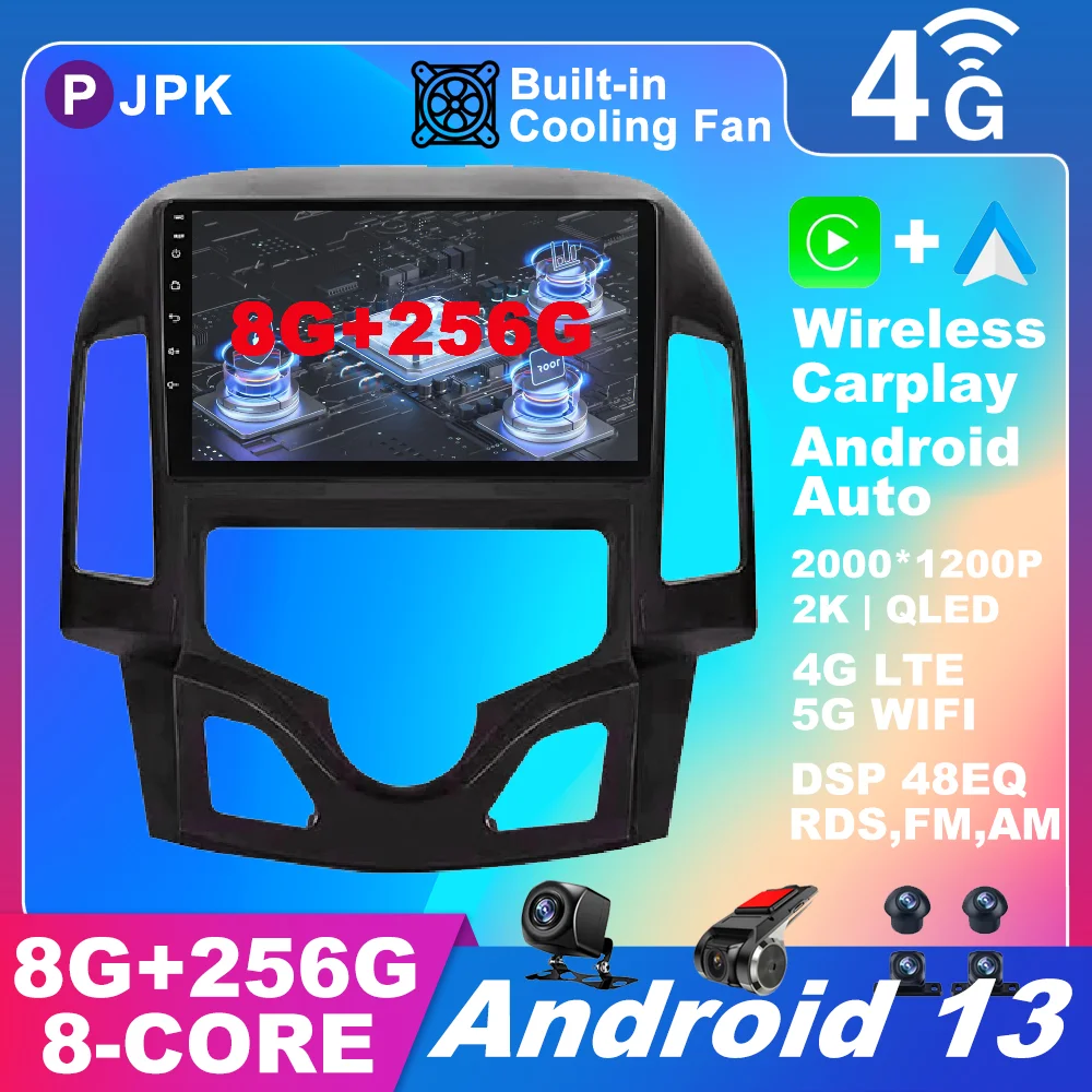 

Автомобильный радиоприемник Android 13 для Hyundai I30 2006-2011, 4G LTE, Авторадио, беспроводной автомобильный мультимедийный плеер Carplay, ADAS, RDS, Wi-Fi, QLED, No 2din