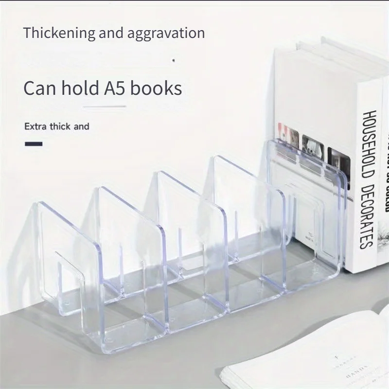 3pcs Clear Bag Storage Divider Closet Finishing Divider Purse Handbag Storage Rack Transparent Book Organizer Stand