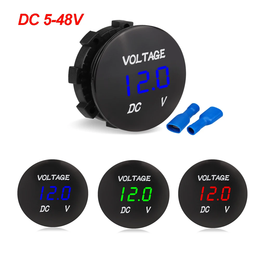Voltmetro Digitale Con Display A Led E Touch Switch, DC 5V-48V, Ideale Per Pannelli Batteria - 3