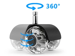 Description Picture 5 of item(Set of 5) Office Chair Wheels Replacement 2 Inch M10 Heavy Duty Caster Wheels Quick & Quiet Rolling Chair Casters