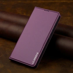 Elegant Magnetic Leather Phone Case - Premium Protection Cover - Samsung A52 5G (L1 - Purple)