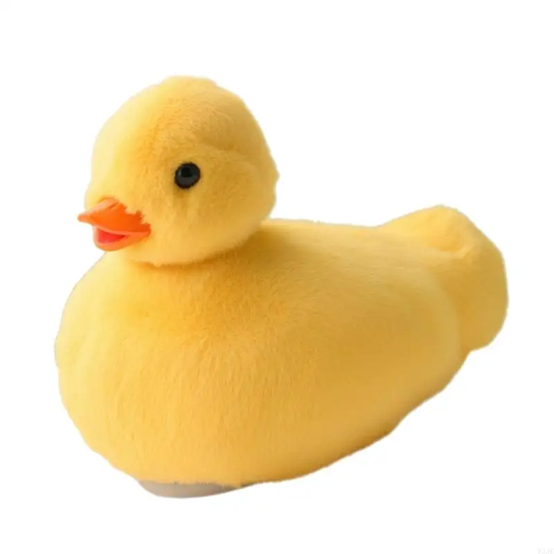 W3JF Educational Toy Quacking Walking Duckling Plush Toy Electric Swinging Duck