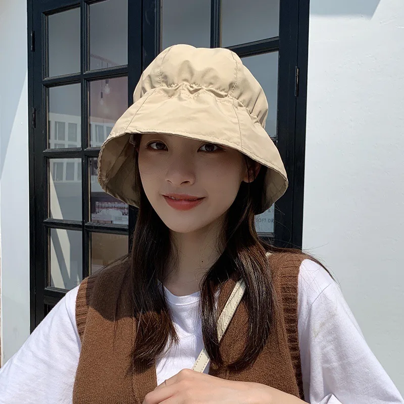 

Chic Drawstring Basin Hat Quick Dry Light Bob Sun Fisherman Caps Women Men Fashion Panama Hat UV Protection Fishing Bucket Cap