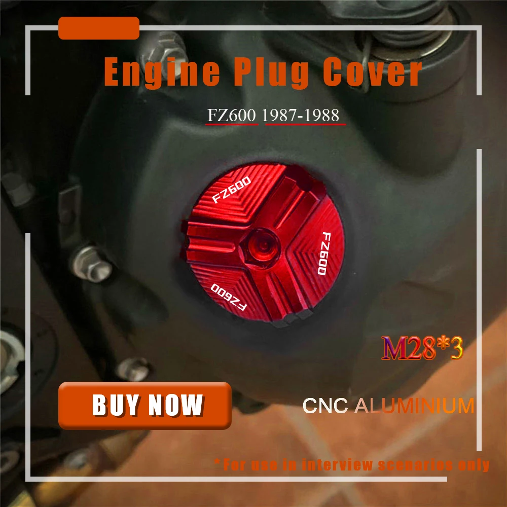 

M28*3 Engine Oil CUP FOR YAMAHA FZ600 1987-1988 Motorcycle Accessories CNC ALUMINIUM Engine Oil Drain Plug Sump Nut Cup Cover