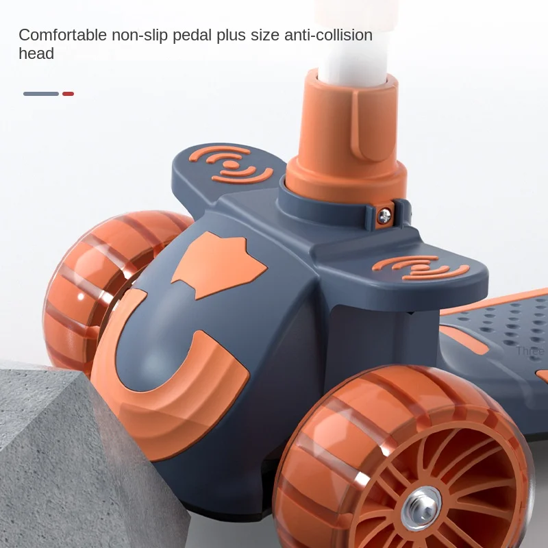 Cycling City Free Installation Of Children's Scooter Can Sit And Slide Toy Car Foldable Scooter 1-12 Years Old Children's Toys