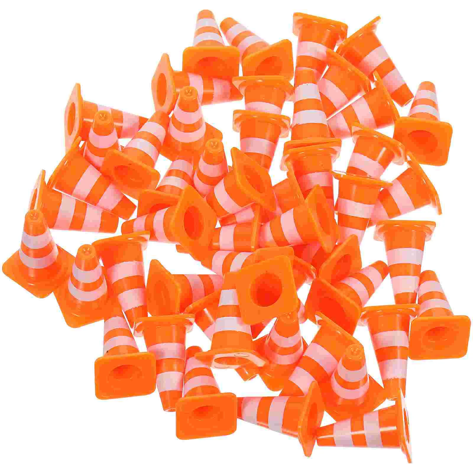 50/30/10Pcs Mini Traffic Cones Road Street Signs Toys Traffic Barricade Toys Construction Traffic Sign Toys Home decoration