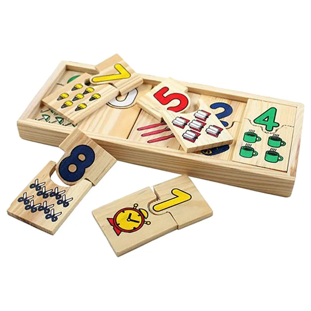 Self-Correcting Number Puzzles Developmental Toys Wooden 20 Pieces, Great Gift for Girls and Boys -  3, 4, 5 Year Olds 5