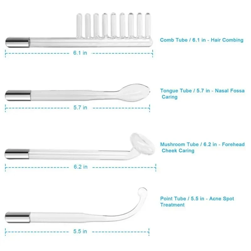 4-in-1 Acne Treatment Facial Device - Glass Electrode Therapy Wand for Spot Reduction & Skin Care, Portable Face Machine 2