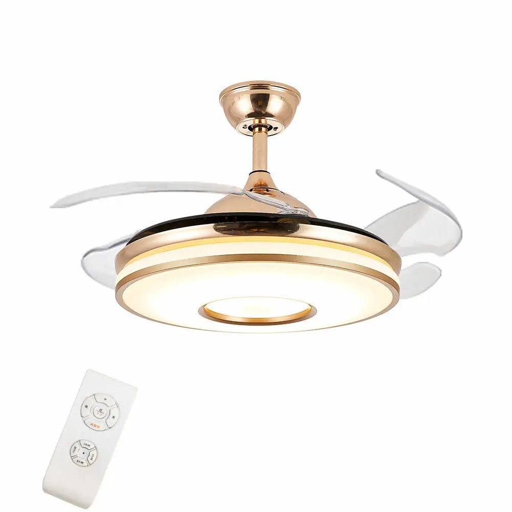 

Ceiling Fan Light Home Smart Living Room Lamp with Remote Control Invisible fan Led Chandelier 110V 120V AC Motor Fans Lighting