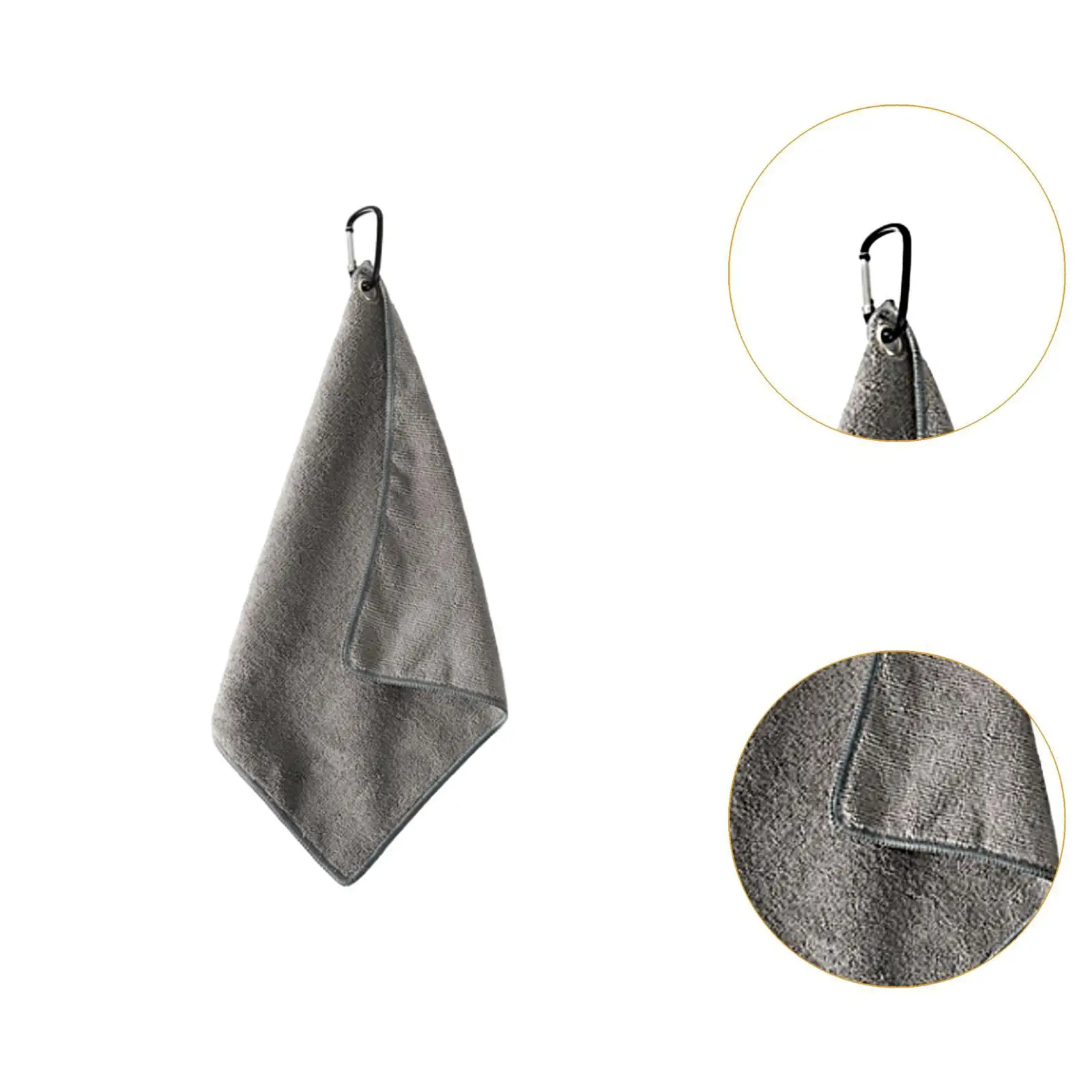 Golf Club Towel Golf Ball Cleaning Towel with Carabiner Clip Training Aid Golf Accessories Wiping Cloth for Outdoor Sport Gym