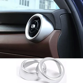 Auto Aria Condizionata Lato Anteriore Uscita Trim Telaio ABS Cromato Adesivo Auto Tuning Accessori Per Alfa Romeo Stelvio 2017-2020