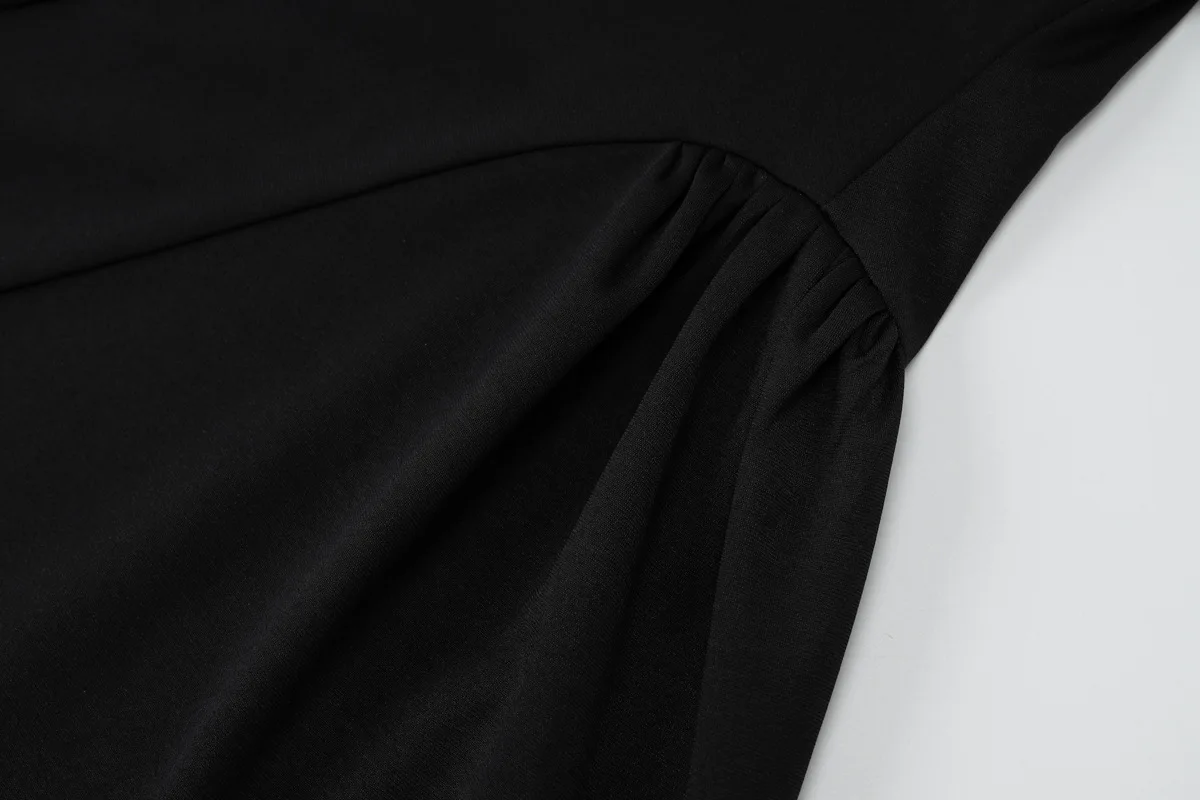 Sexy Tube Top Gown Dress For Women Slim Contrast Color Mini Dresses Elegant Backless One-Shoulder Clothes Female Chic