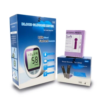 AJC Glucometer Medical Blood glucose mete Diabetes Blood Sugar Monitor Diabetes Tester with 50pcs Test Strips & Lancets Needles