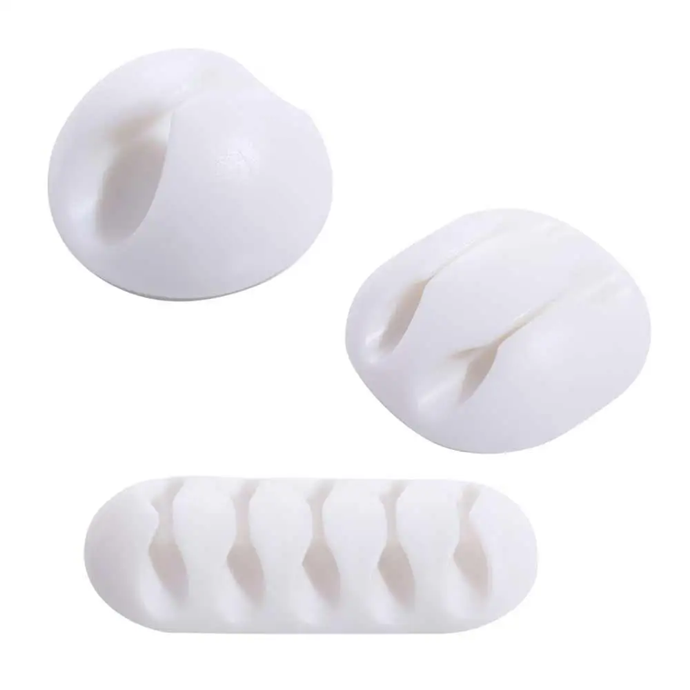 5홀/1홀/3홀 케이블 정리기 다기능 자체 접착식 케이블 홀더 와이어 정리기 실리콘 코드 클립 마우스 와이어