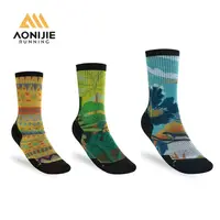 AONIJIE Wool Sports Running Socks Men Women Wear Resistant Professional Hiking Marathon Cycling Cross-country Running Socks