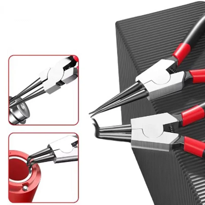 5-In Circlip Pliers Needle nose Pliers Retaining Ring Pliers for Removing Installing Puller Locking Rings Shafts Universal Pliers
