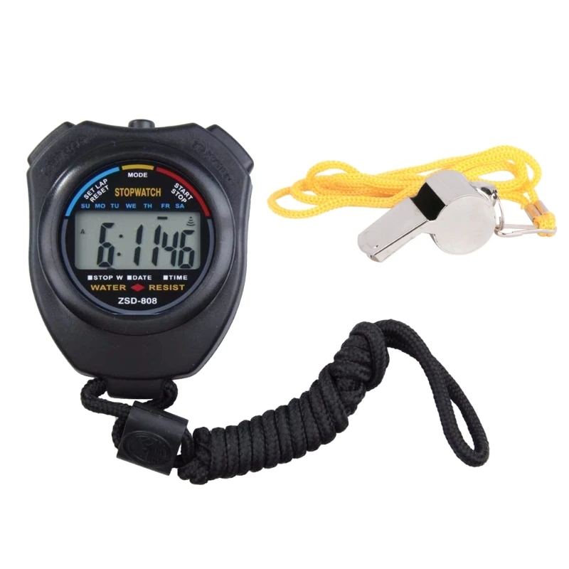 

Digital Stopwatch with Calendar Alarm Multi-Handheld Stopwatch Timer for Running