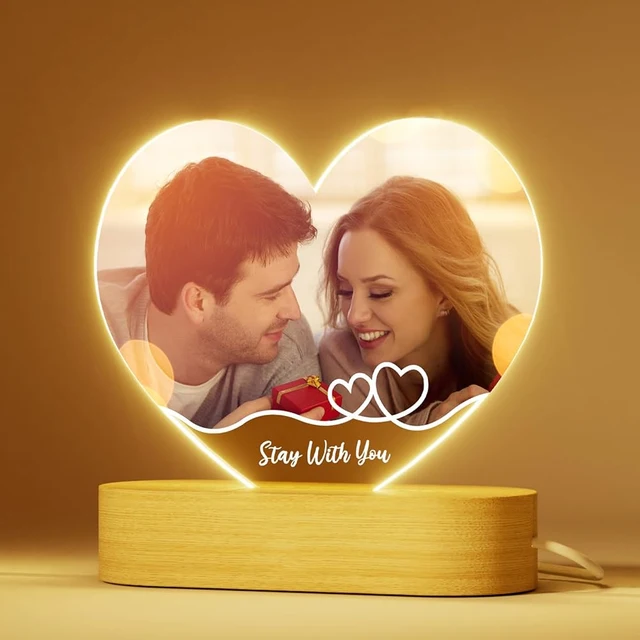 Personalized Commemorative Gifts For Couples And Family Customized Gift Acrylic Picture Frame With Led Light Anniversary Gifts 1