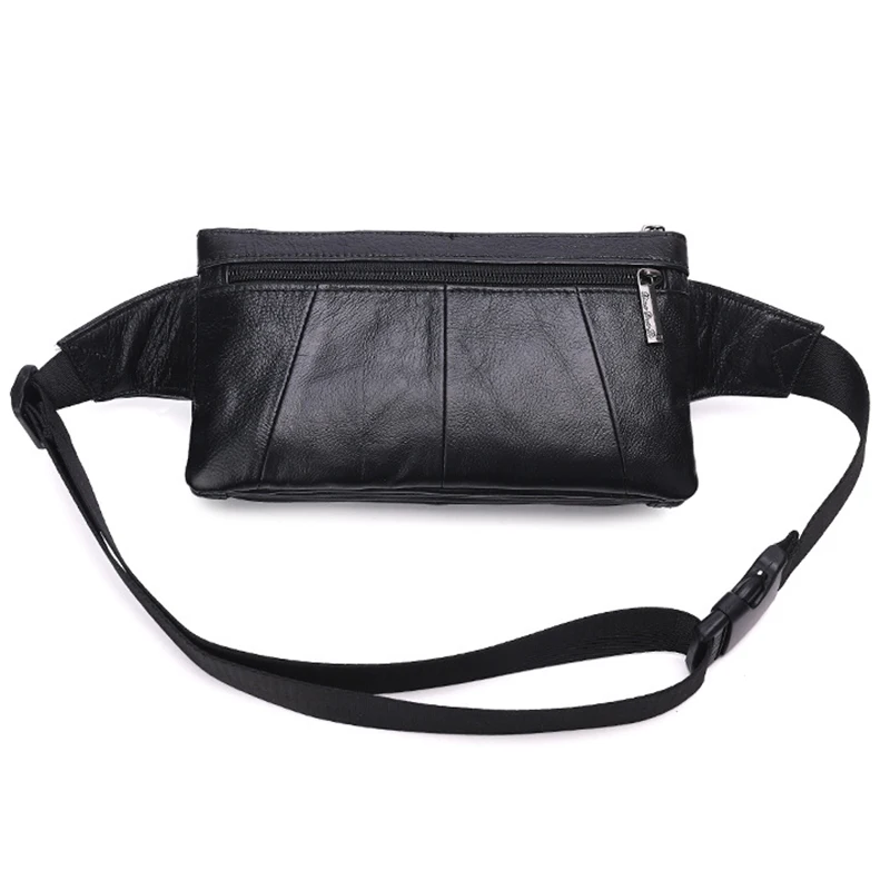 Men Natural Genuine Leather Sling Chest Cross body Bag Travel Belt