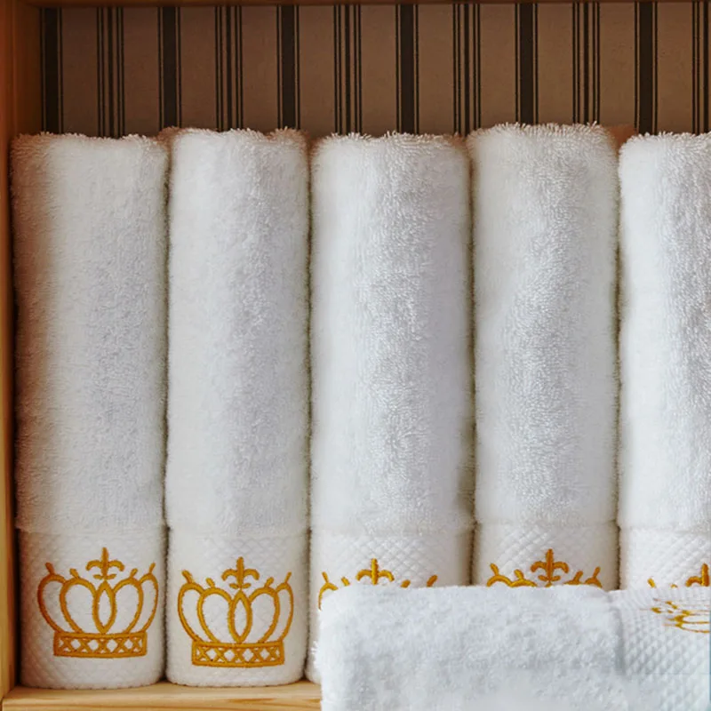 Embroidered Crown Bath Towel 5stars Hotel Towels 100% Quality Towel Set Washcloths towels bathroom large Face Towel Bath