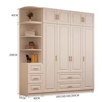 Armoire De rangement en bois massif, vitrine blanche moderne, étagère De Armoire, organisateur, Armoire De Rangement, meubles De chambre à coucher 5