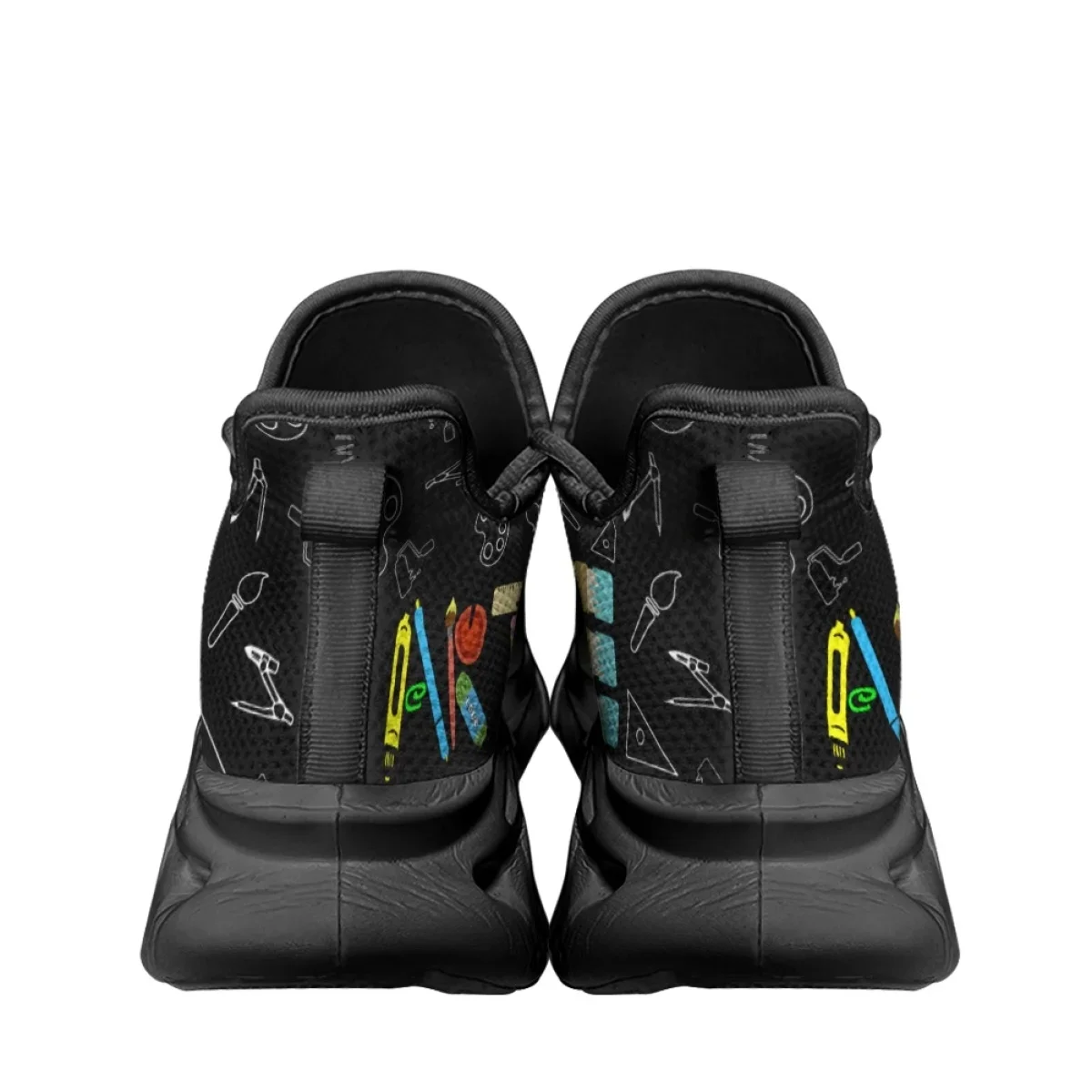 Art Teacher Love Print Women's Sneakers Teacher's Day Gift Comfort Lace Up Non-Slip Running Shoes Summer Lightweight Flats Shoes