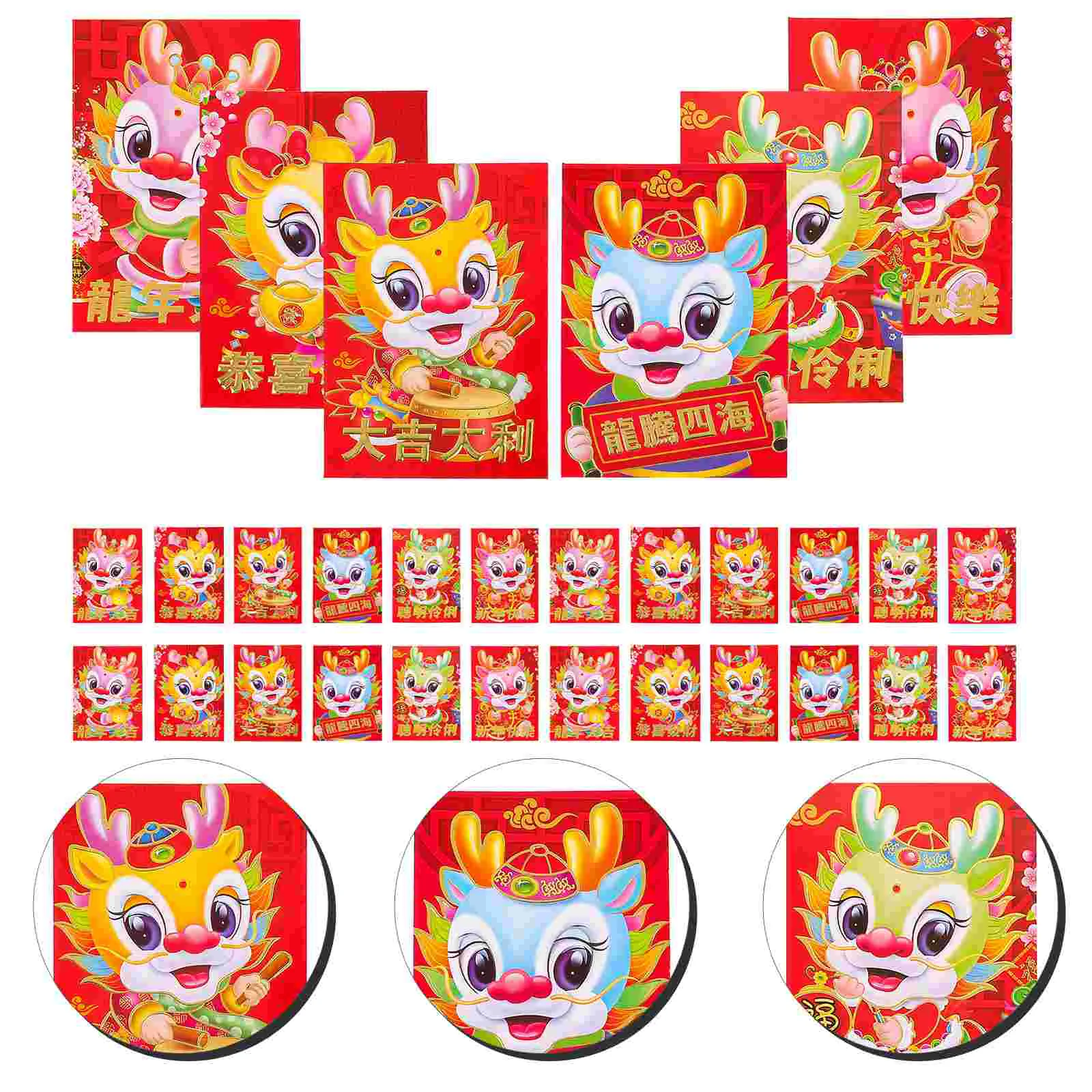 

Decorative Money Pouches Spring Festival Packets Lovely Red Envelopes New Year Accessory Dragon Year Red Red Envelope