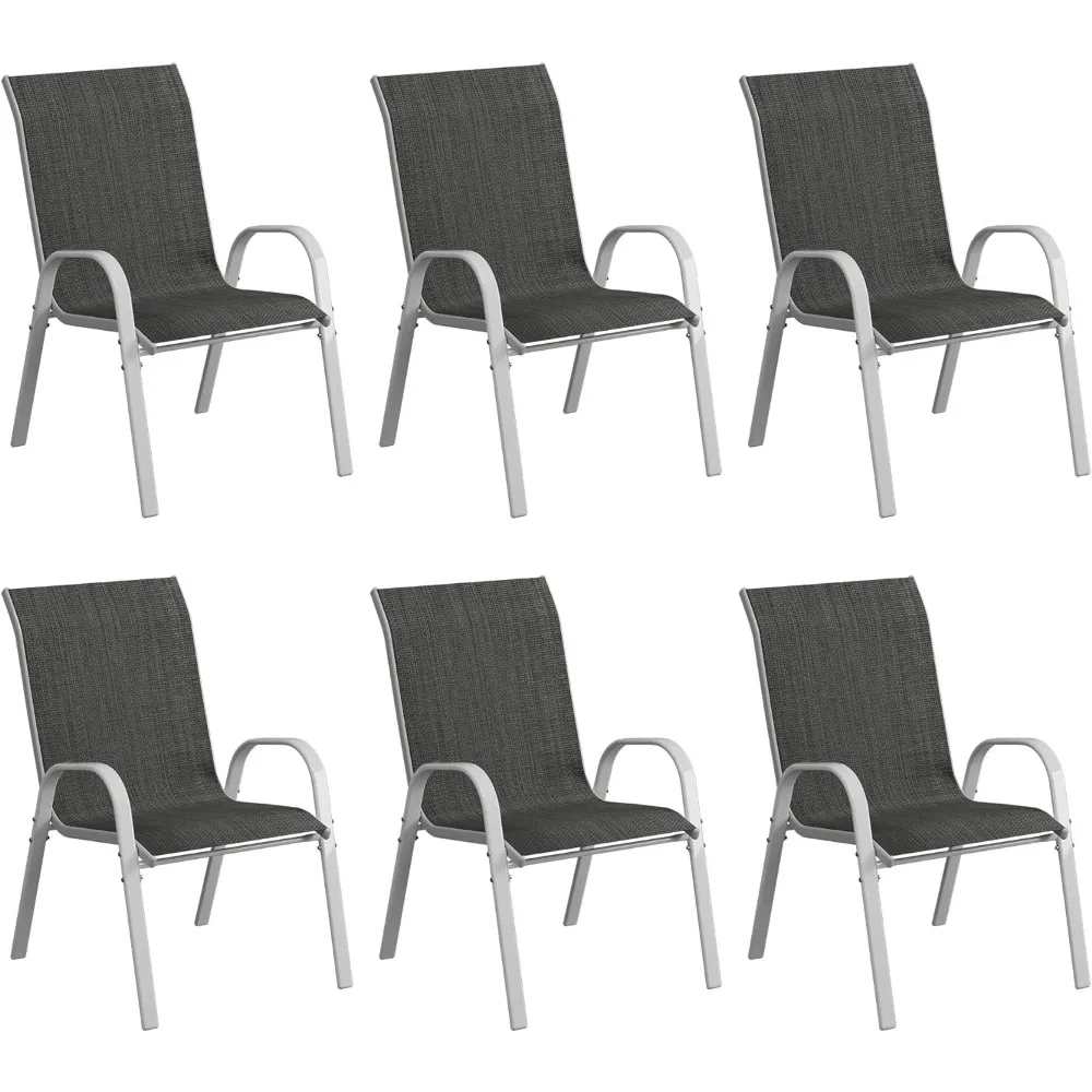 

Outdoor Chair Set of 6, Patio Stackable Dining Chairs, Outdoor Chair