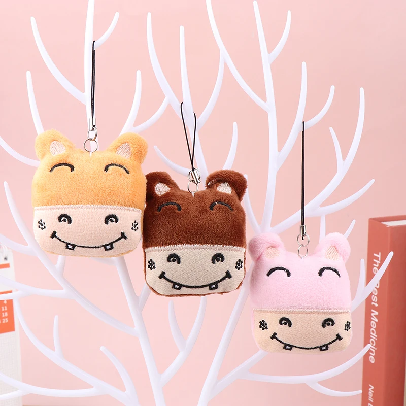 

Kawaii Mini Cute Smiling Face Calf Plush Keychain For Girls And Kids Soft Cotton Toy Bag Key Accessories Doll Pendant Gift