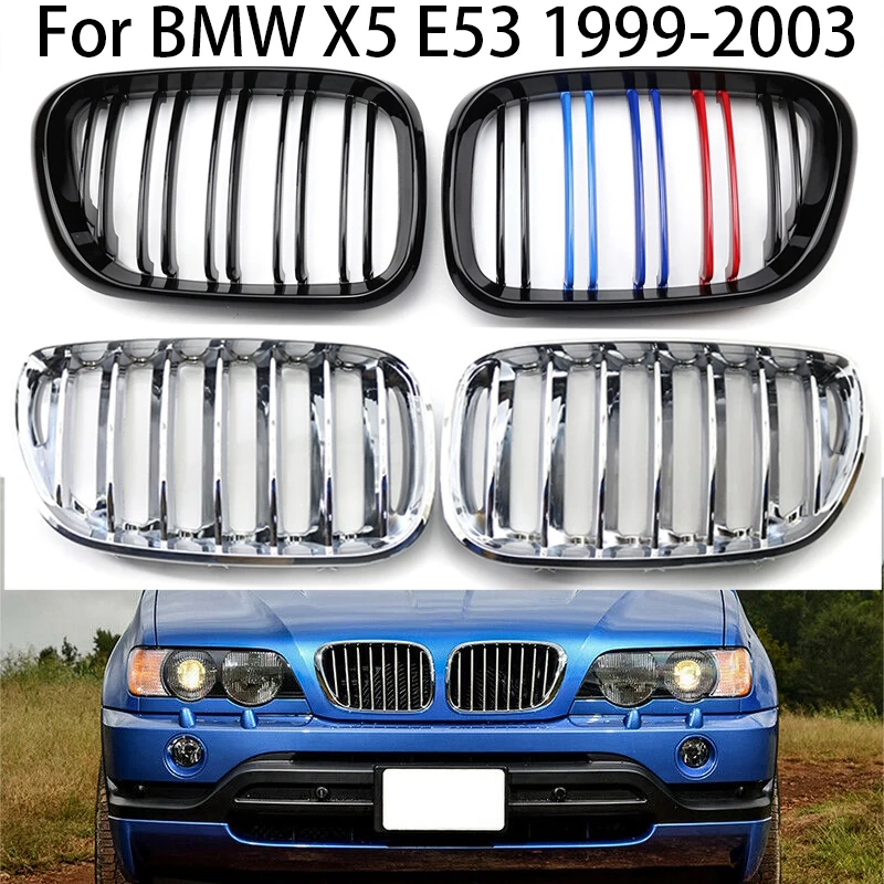 

5 Kinds Car Front Radiator Grill grille For BMW X5 E53 1999 2000 2001 2002 2003 Gloss/Matte Black pain spare parts accessories