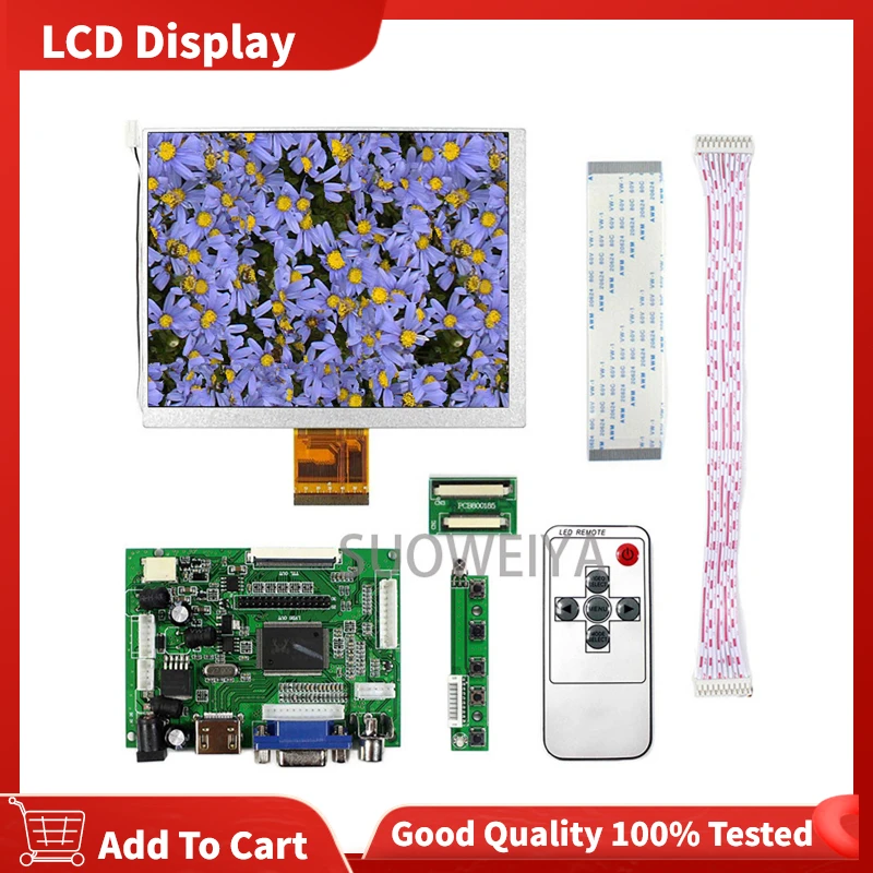 

Origina A+ 7.0 Inch CLAA070MA0ACW 800x600 LCD Screen Display Monitor HDMI VGA Control Driver Board Monitor Panel