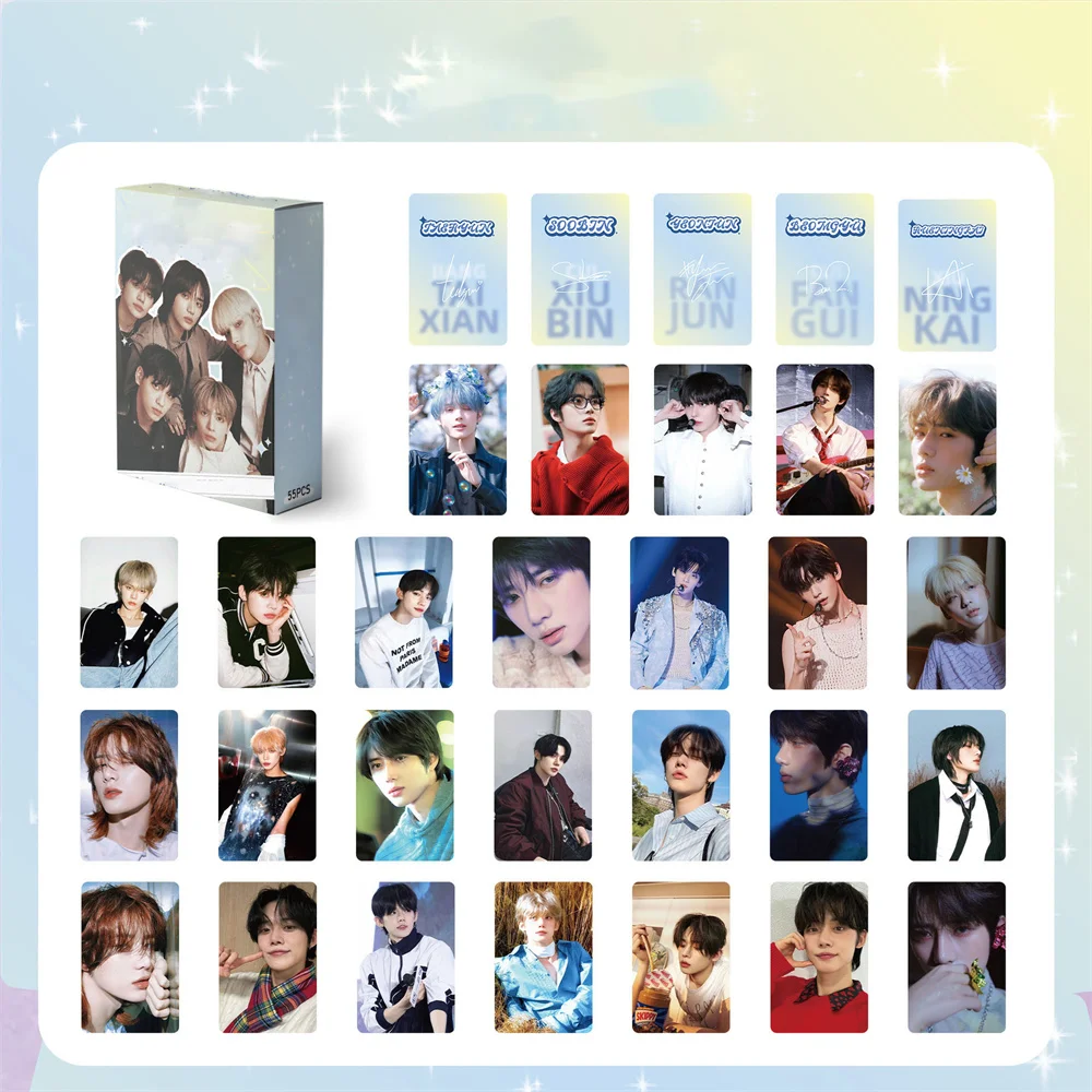 

55 шт./коробка альбом KPOP Sunoo Yeonjun Jeonghan лазерные ломо-карты Taeyong Soobin joшуа Heeseung журнал для селфи фотооткрытка подарки