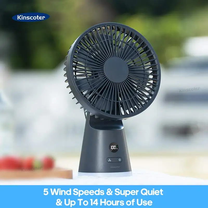 

Cordless Electric Fan 3600mah Wireless Portable Air Circulator Fan Desktop Wall Ceiling Air Cooling Cooler Quiet Ventilator