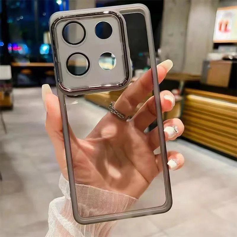 thumbnail image 1 of Soft Clear Silicone Cases for Xiaomi POCO X6 Pro Redmi Note 13 Pro 4G 5G note12 Colored Camera Lens Protective Cellphone Cover, 1 of 5