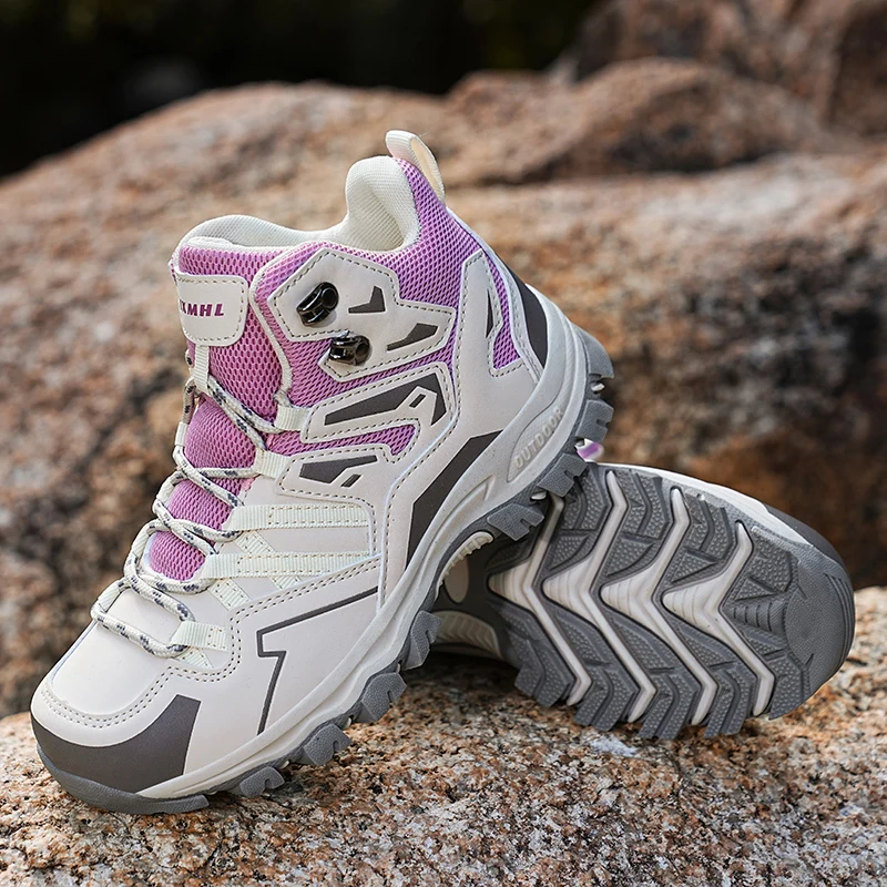 Outdoor shoes for women wear-resistant waterproof and anti slip hiking shoes tourist shoes men's casual sports shoes hiking shoes