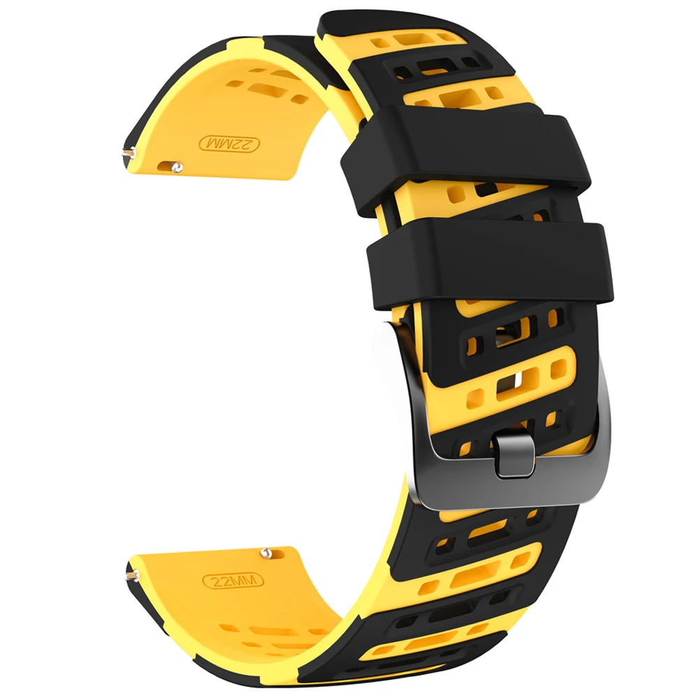 Breathable Silicone Sport Watch Band, 22mm