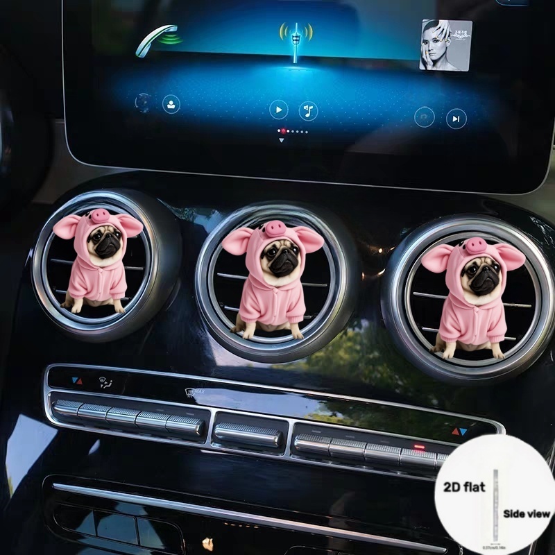 2D Flat  Acrylic Car Air Vent Freshener Scent Perfume Vent Clip Diffuser Decor Car Designer Accessories auto Fragrance Diffuser