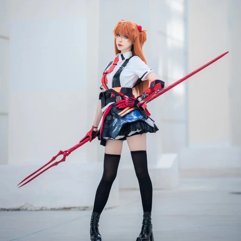 Neon Genesis Evangelion Asuka Langley Soryu Sailor School Uniform Cosplay Costume