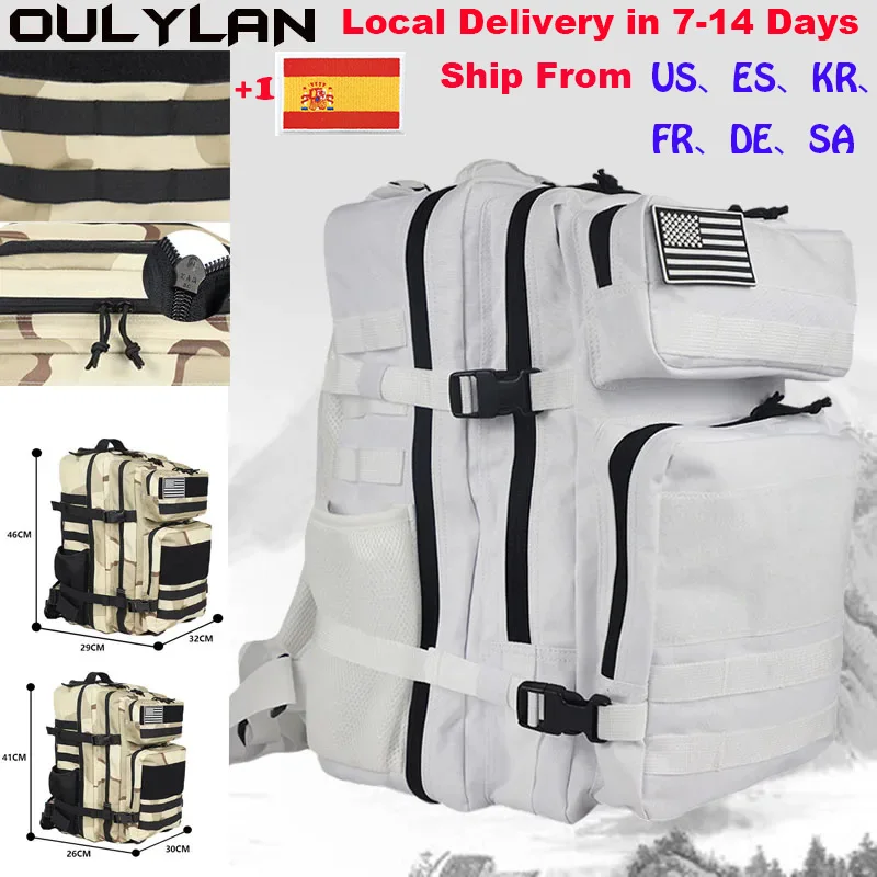 

Oulylan Outdoor 25L 45L Military Tactical Backpack Training Bag Hiking Camping Travel Rucksack Army 3D Trekking Molle Knapsack